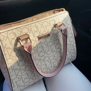 Calvin Klein rose gold handbag